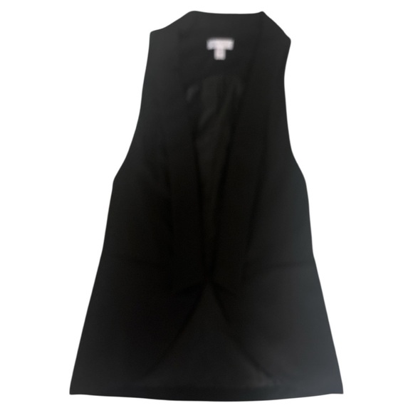 Bisou Bisou Black Sleeveless Backless Tie Front Top - Picture 2 of 5